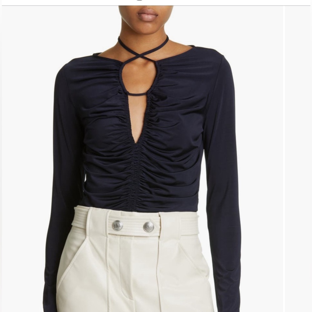 NWT Veronica Beard top in a deep navy.  It is lux and gorgeous!